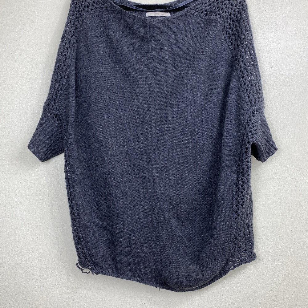 Velvet Womens Cashmere Boho Crochet Dolman Sweater Size M Quiet Luxury Coastal